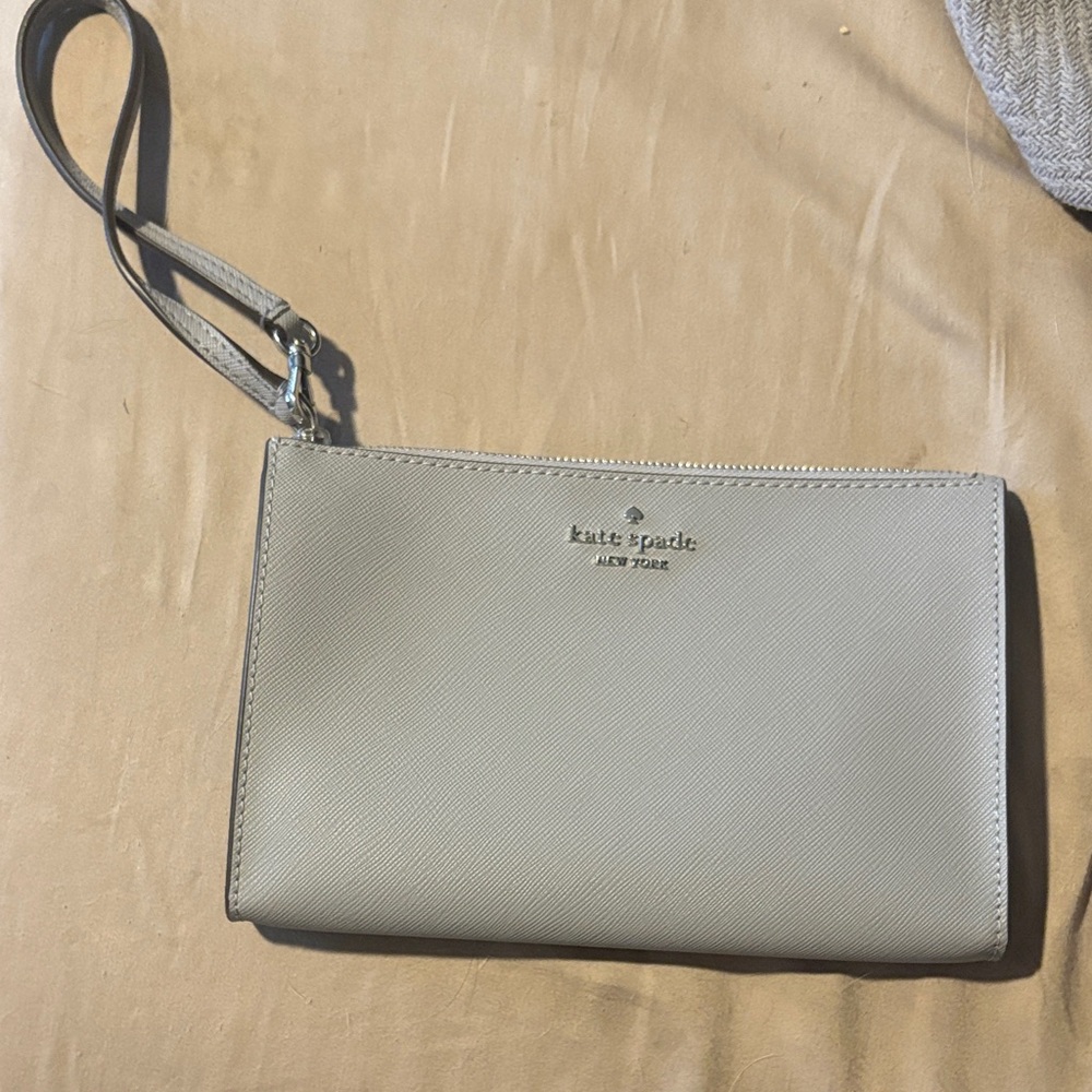 Kate Spade Light Gray Wristlet